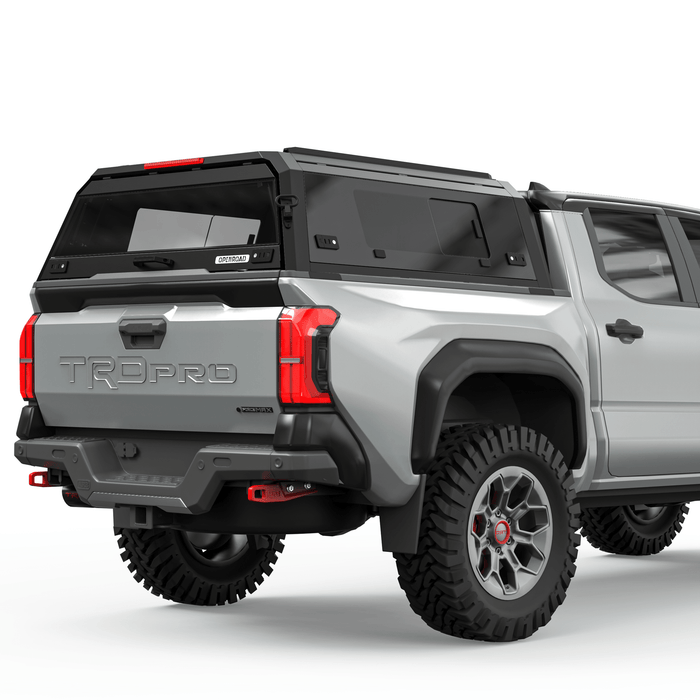 OPENROAD Bolt On Bed Cap with Sliding Side and Front Windows for 2024-2026 Toyota Tacoma - Recon Recovery