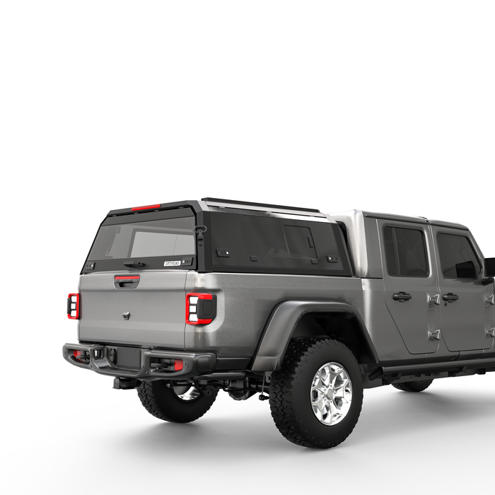 OPENROAD Bolt On Bed Cap with Sliding Side and Front Windows for 2019+ Jeep Gladiator JT