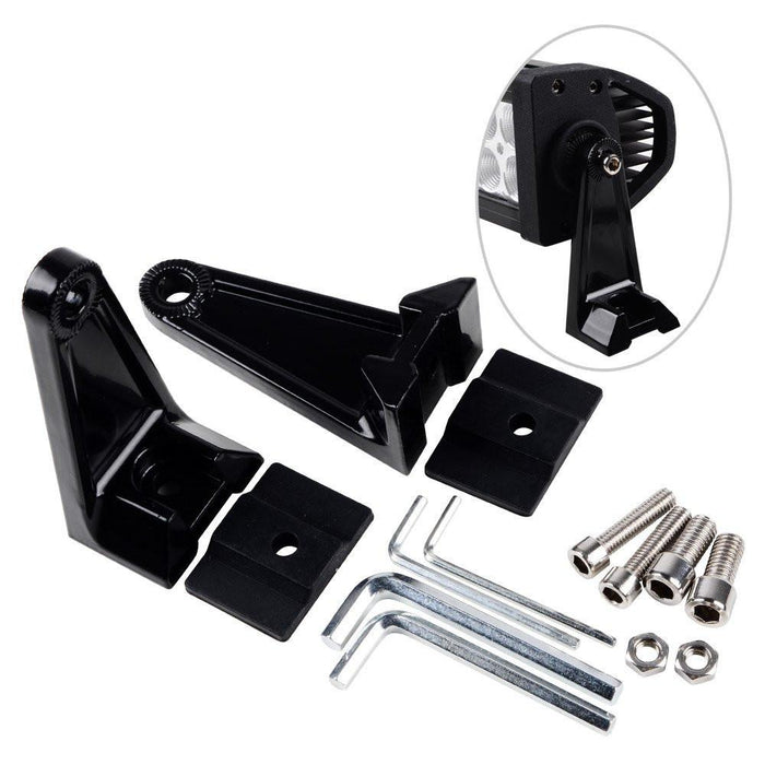 LED Light Bar Side Mounting Brackets With Hardware and Rubber Pad - Recon Recovery