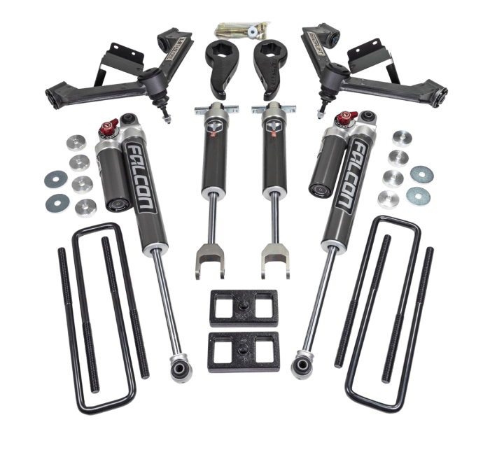 ReadyLIFT 3" SST 2.1 Lift Kit with Fabricated Control Arms and Falcon 2.1 Monotube Shocks for 2020-2024 Chevrolet/GMC Silverado 2500 HD/Sierra 2500 HD - Recon Recovery