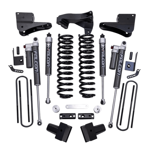 ReadyLIFT 4" Coil Spring Lift Kit with Falcon 2.1 Front/Rear Shocks, Radius Drops, and Front Track Bar Bracket for 2023-2026 Ford F-250 Super Duty/F-350 Super Duty - Recon Recovery