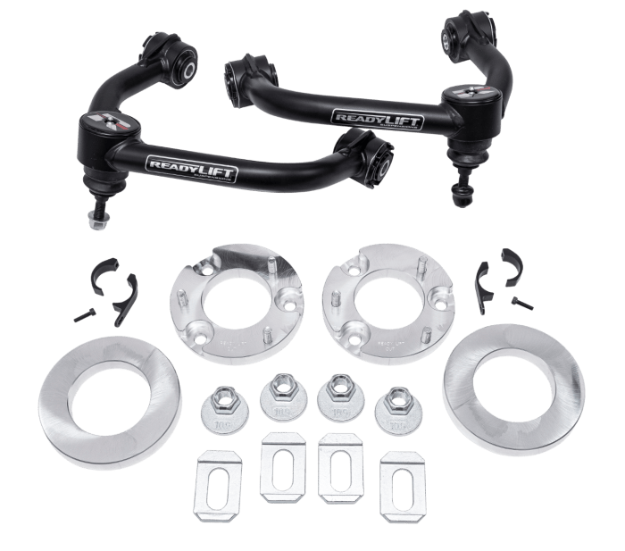 ReadyLIFT 2.5" Front Lift Leveling Kit includes Alignment Cams and UCAs for 2021-2026 Ford F-150 - Recon Recovery