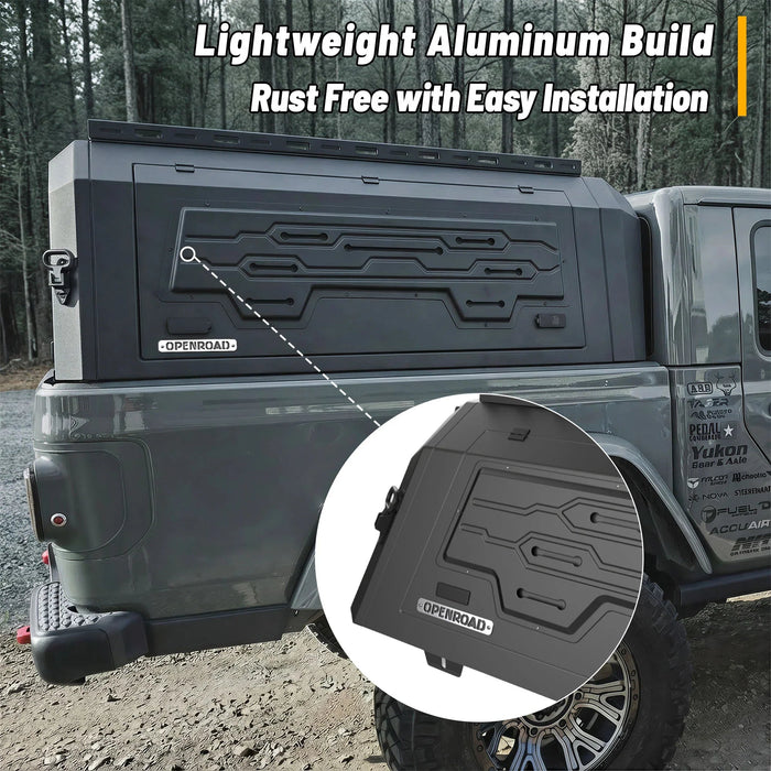 Openroad Aluminum Light Weight Modular Truck Cap for 2019-2026 Jeep Gladiator JT