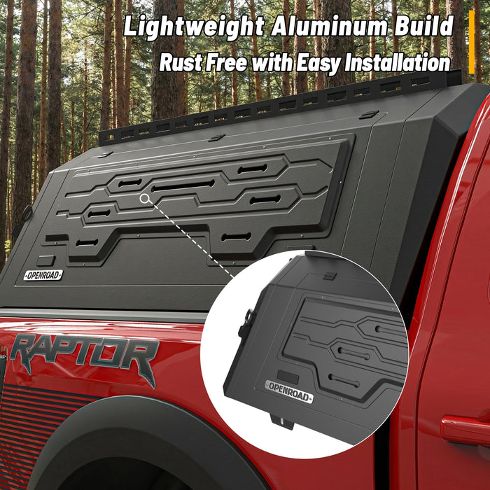 Openroad Aluminum Light Weight Modular Truck Cap for 2021 - 2026 Ford F - 150 5.7ft Bed - Recon Recovery