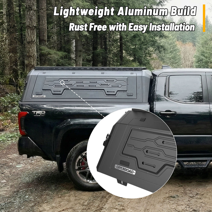 Openroad Aluminum Light Weight Modular Truck Cap for 2024-2026 Toyota Tacoma 5ft Bed