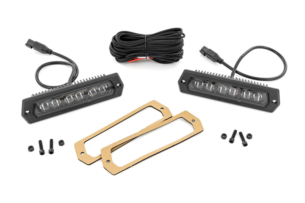 RC Flush Mount Bumper 6" Black Series LED Lights and Wire Harness - Recon Recovery