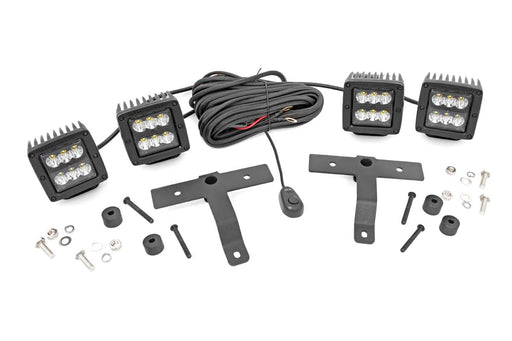 Rough Country Quad LED Light Kit for 2018 - 2026 Jeep Gladiator JT/Wrangler JL - Recon Recovery