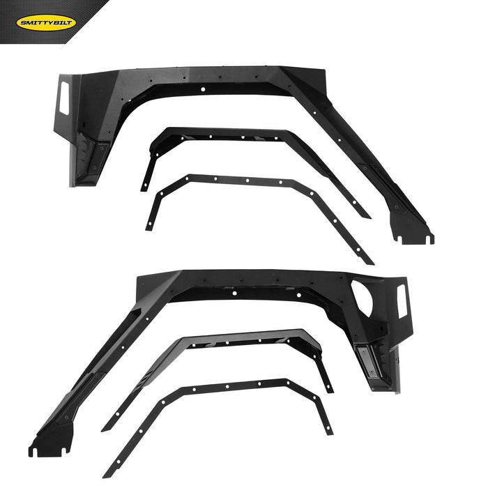 Smittybilt XRC Gen 1 Rear Fender Flares for 2008 - 2018 Wrangler JK (Pair) - Recon Recovery - Recon Recovery