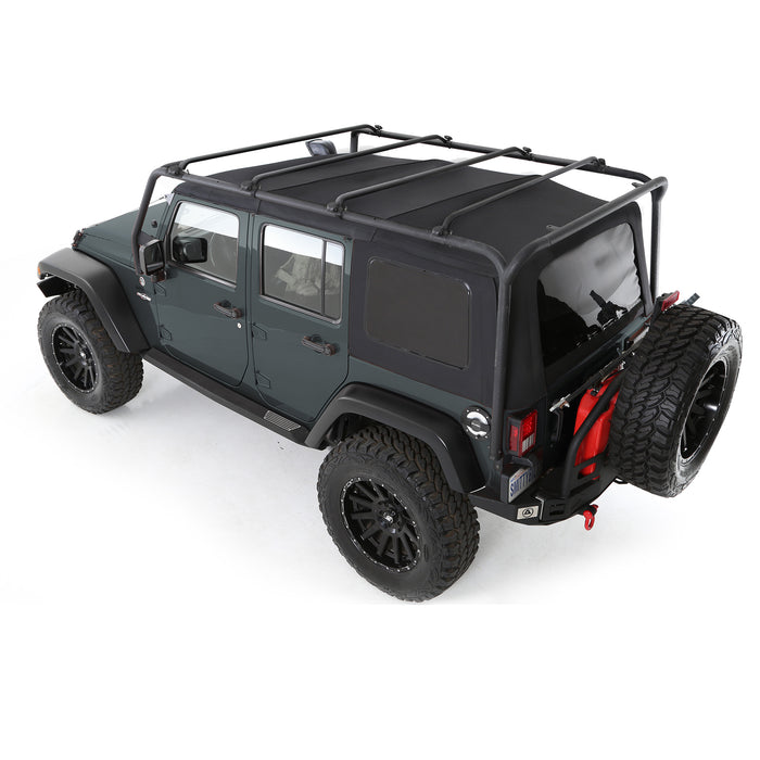 SmittyBilt SRC Complete Roof Rack Exo Frame for 2007 - 2018 Jeep Wrangler JKU - Recon Recovery