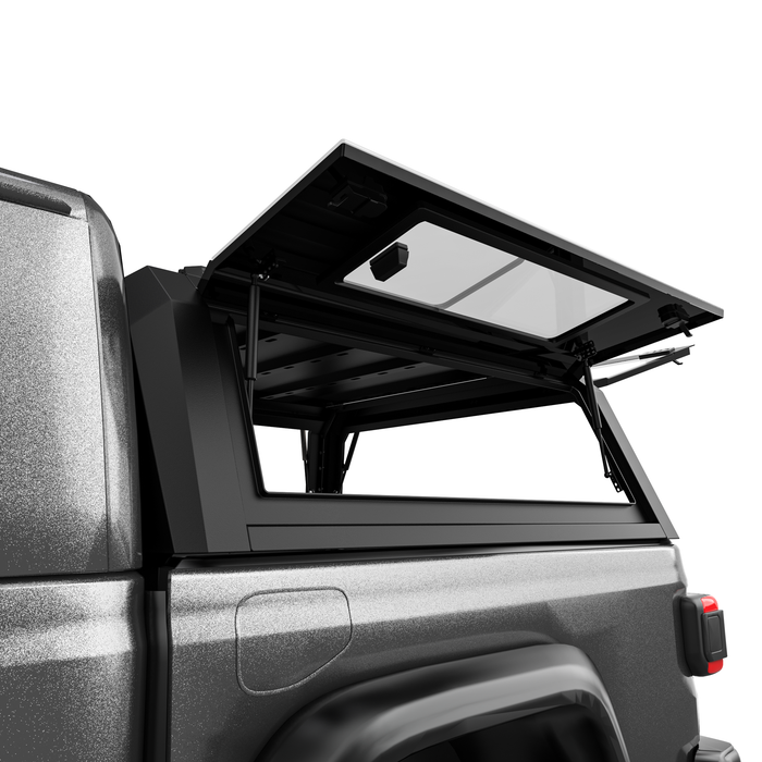 OPENROAD Bolt On Bed Cap with Sliding Side and Front Windows for 2019+ Jeep Gladiator JT