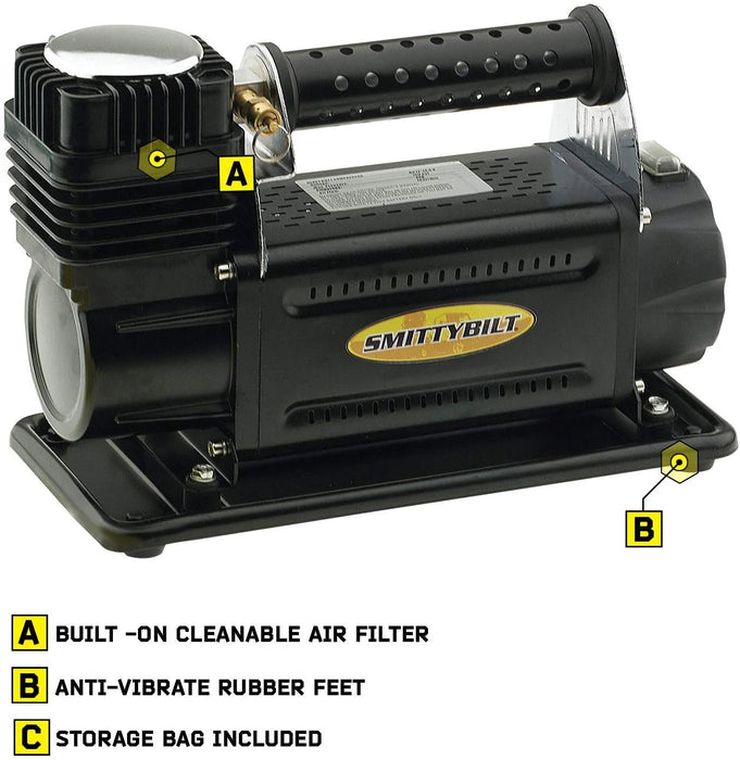 SmittyBilt 5.65 CFM Portable HD Air Compressor - Recon Recovery - Recon Recovery