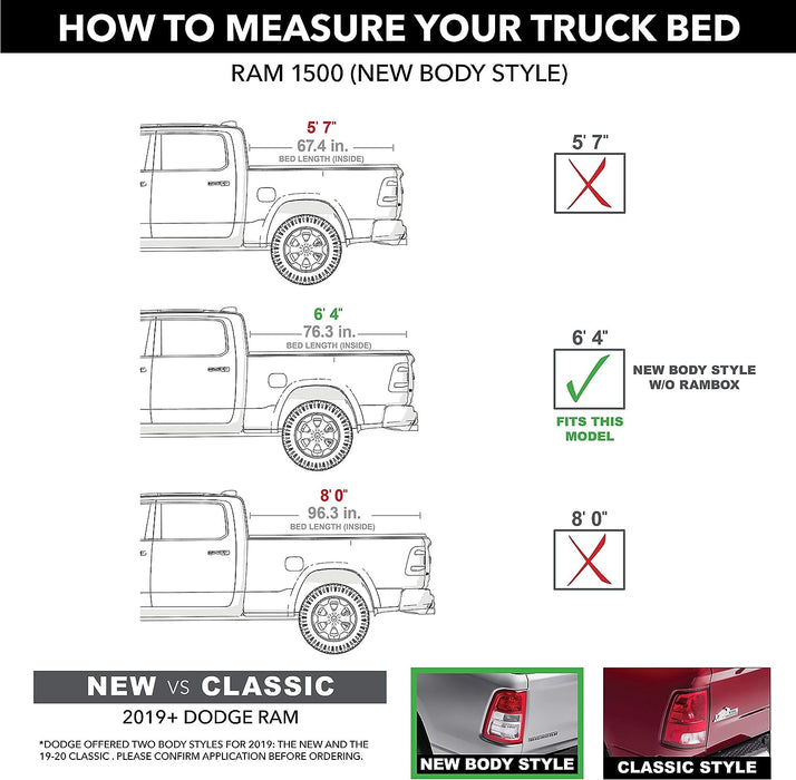 Retrax T-60245 RetraxOne XR Retractable Polycarbonate Tonneau Cover For 2019-2024 Ram 1500 (6'4" Bed) - Recon Recovery