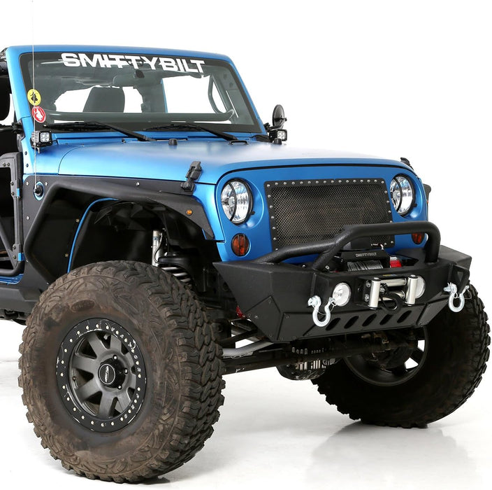 SmittyBilt XRC Winch Front Bumper for 2007-2018 Jeep Wrangler JK - Recon Recovery