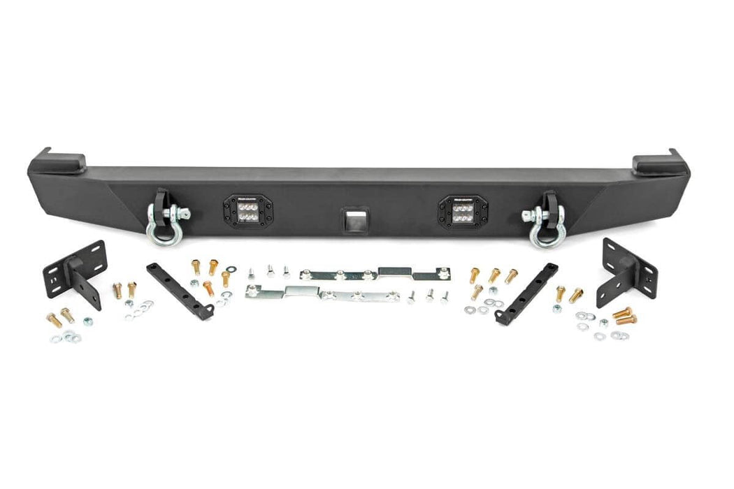 Rough Country High Clearance Rear Bumper With LED Lights for (84 - 01) Cherokee XJ 2WD / 4WD - Recon Recovery