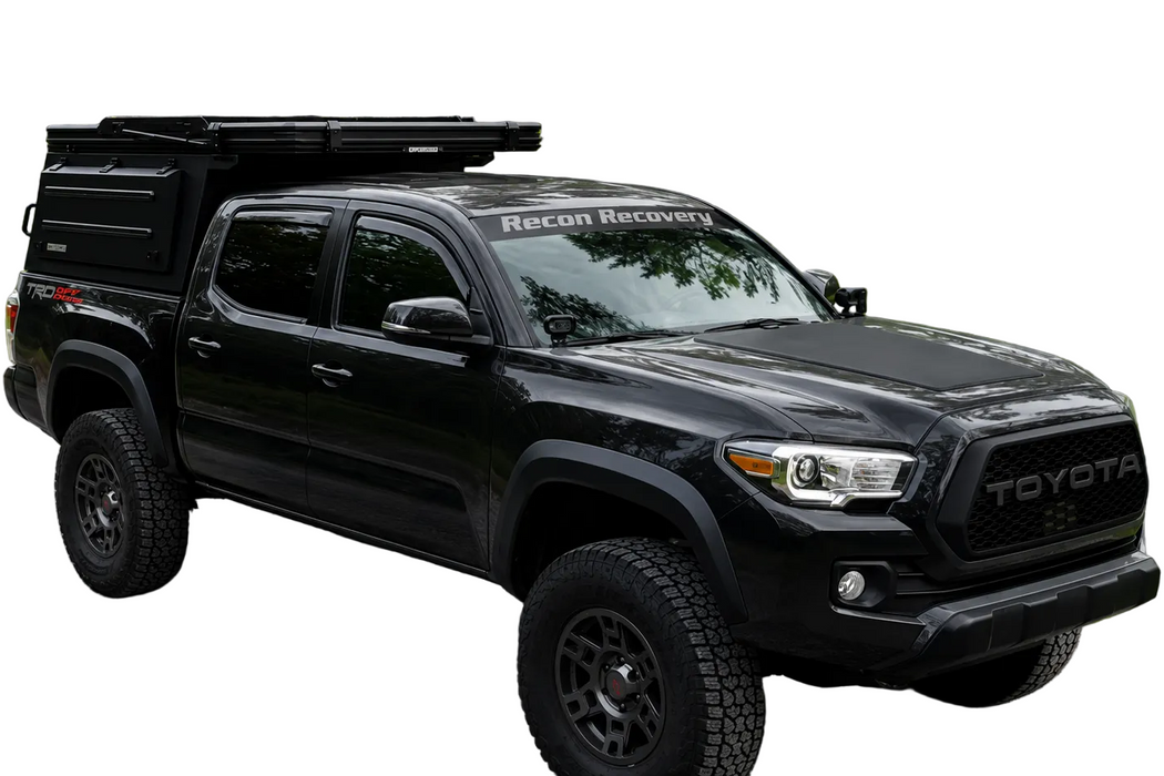 OPENROAD Aluminum Truck Topper with Integrated Rooftop Tent For 2016-2023 Toyota Tacoma 5ft Bed