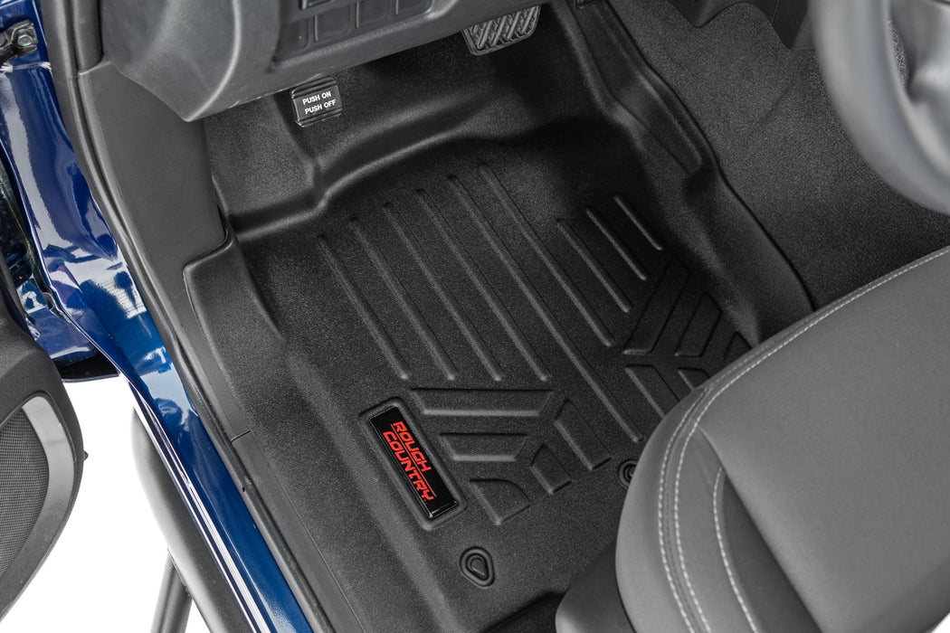 Rough Country Floor Mats | Front & Rear | Extended Cab | Chevy/GMC 1500/2500HD (2007 - 2014) - Recon Recovery