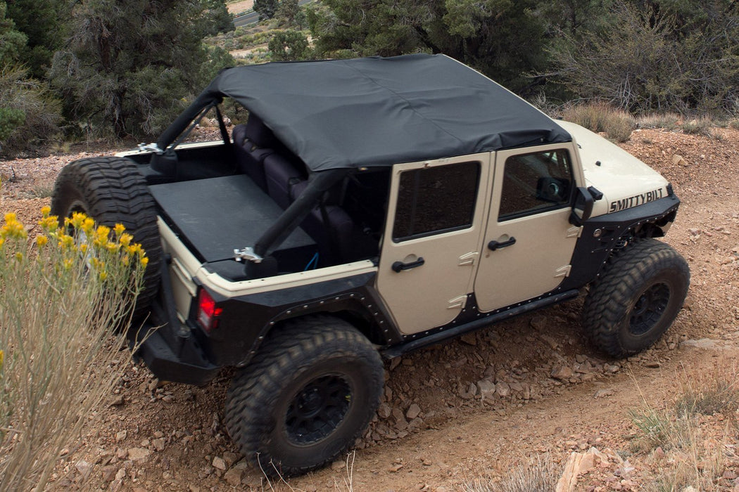 Smittybilt Extended Bikini Top Black Diamond For 2010 - 2018 Jeep Wrangler JK 4 Door - Recon Recovery - Recon Recovery