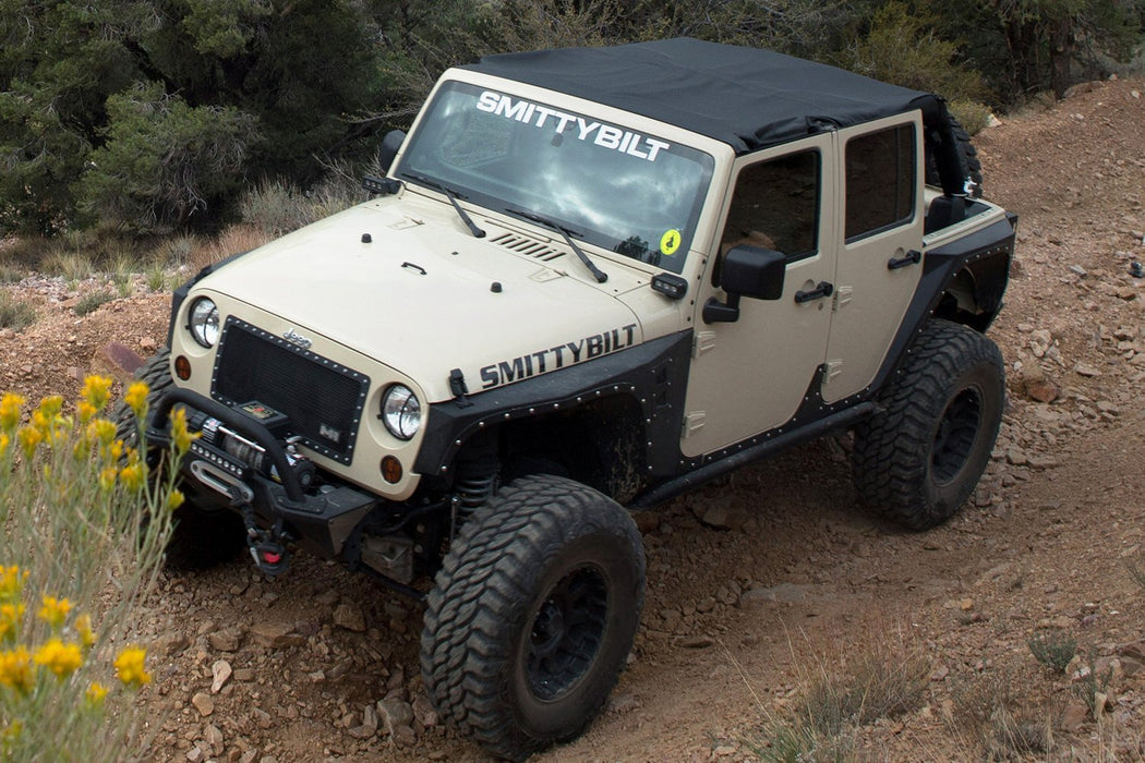 Smittybilt Extended Bikini Top Black Diamond For 2010 - 2018 Jeep Wrangler JK 4 Door - Recon Recovery - Recon Recovery