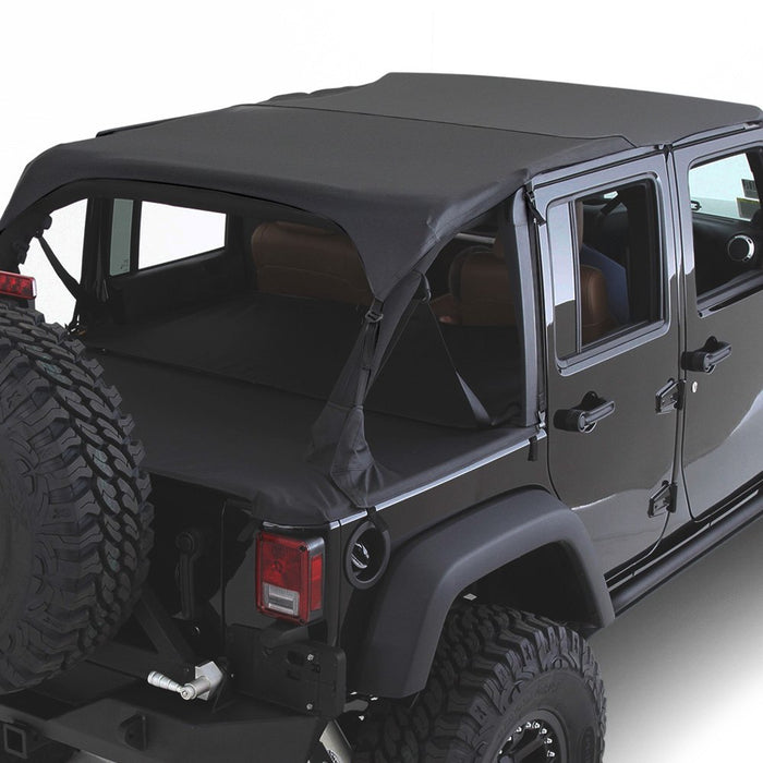 Smittybilt Extended Bikini Top Black Diamond For 2010 - 2018 Jeep Wrangler JK 4 Door - Recon Recovery - Recon Recovery