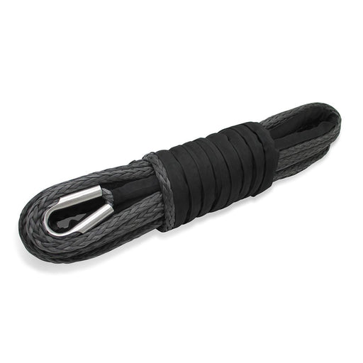 TJM USA Black Synthetic 3/8" Winch Rope 100ft - Recon Recovery - Recon Recovery