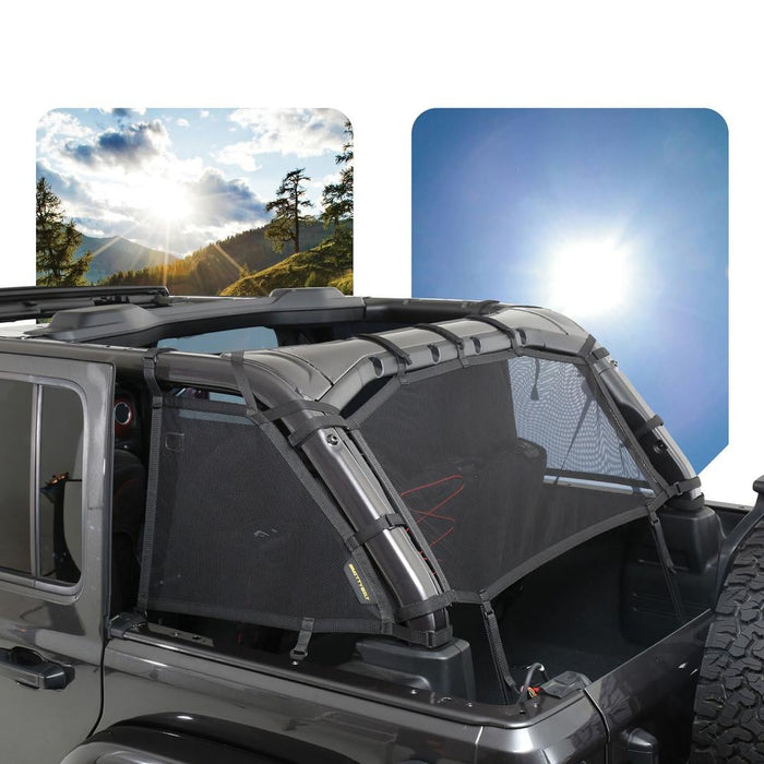 Smittybilt Mesh Sides And Back Shade Bikini Top For 2018 - 2026 Jeep Wrangler JLU - Recon Recovery - Recon Recovery