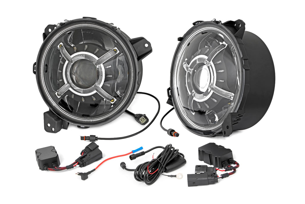 DOT Approved 9 Inch LED Headlights For 2018 - 2026 Jeep Gladiator JT & Wrangler JL - Recon Recovery