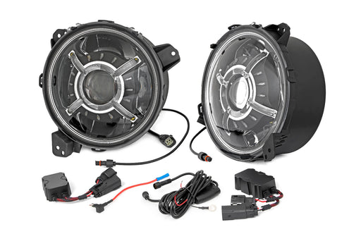 DOT Approved 9 Inch LED Headlights For 2018 - 2026 Jeep Gladiator JT & Wrangler JL - Recon Recovery