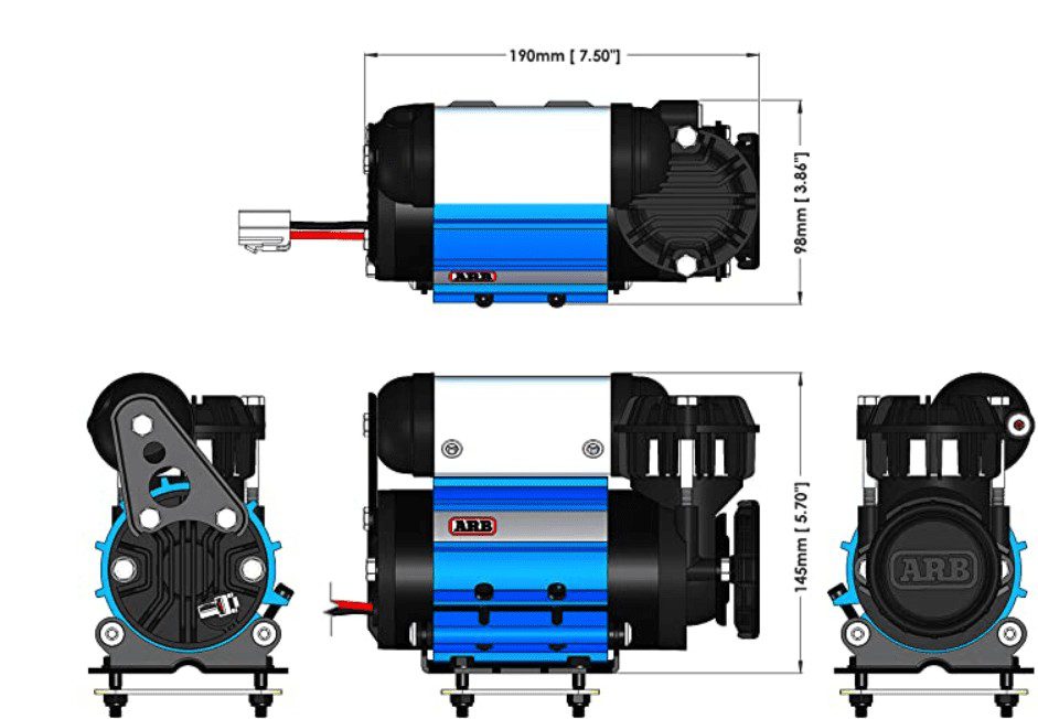 ARB Onboard Single Motor Air Compressor Kit - 3.08 CFM 50% Duty Cycle - Recon Recovery
