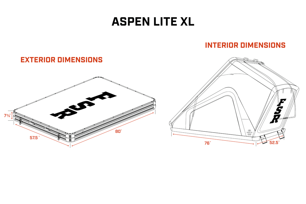 Free Spirit Recreation Ultra Lite Aspen XL 115lbs - Rooftop Tent - Recon Recovery