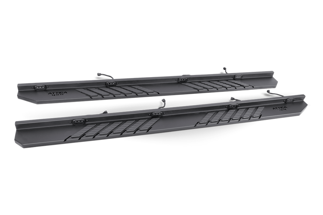 Attica 4x4 Frontier Series Running Boards for 2019 - 2026 GM Silverado & Sierra 1500 Crew Cab - Recon Recovery