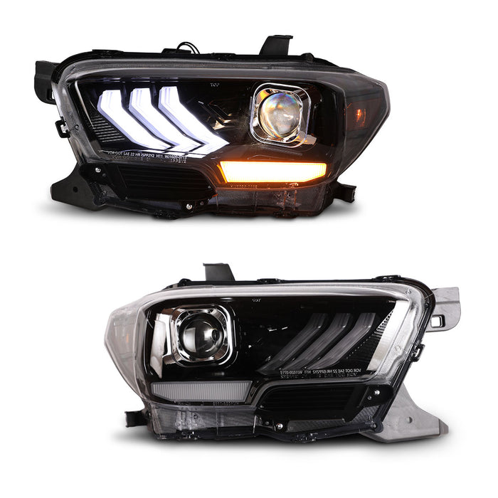 Winjet Headlights for 2016-2019 Toyota Tacoma SR, SR5, TRD