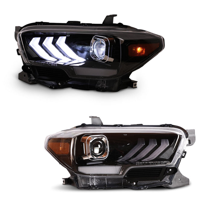 Winjet Sequential LED Headlights for 2016-2019 Toyota Tacoma