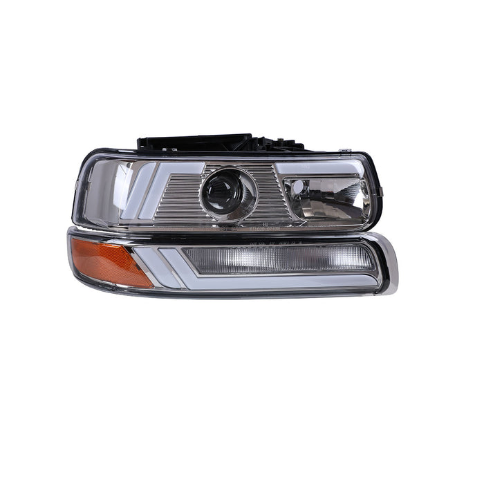 Winjet Projector Headlights for 1999-2002 Chevrolet Silverado 1500/2500