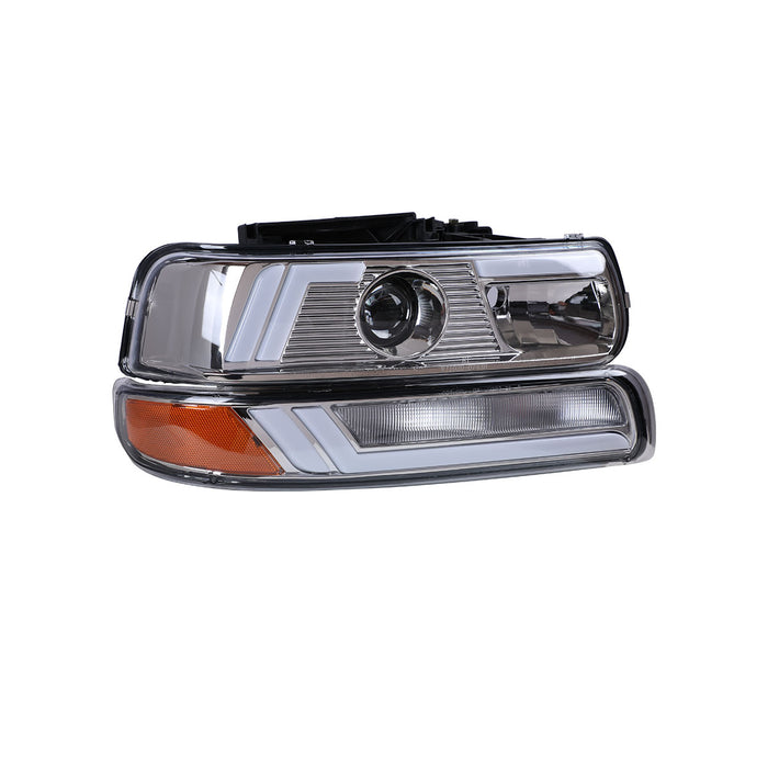 Winjet Projector Headlights for 1999-2002 Chevrolet Silverado 1500/2500