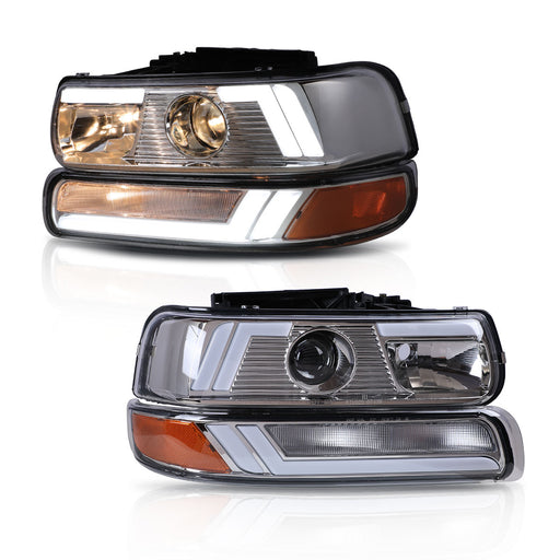 Winjet Projector Headlights for 1999-2002 Chevrolet Silverado 1500/2500