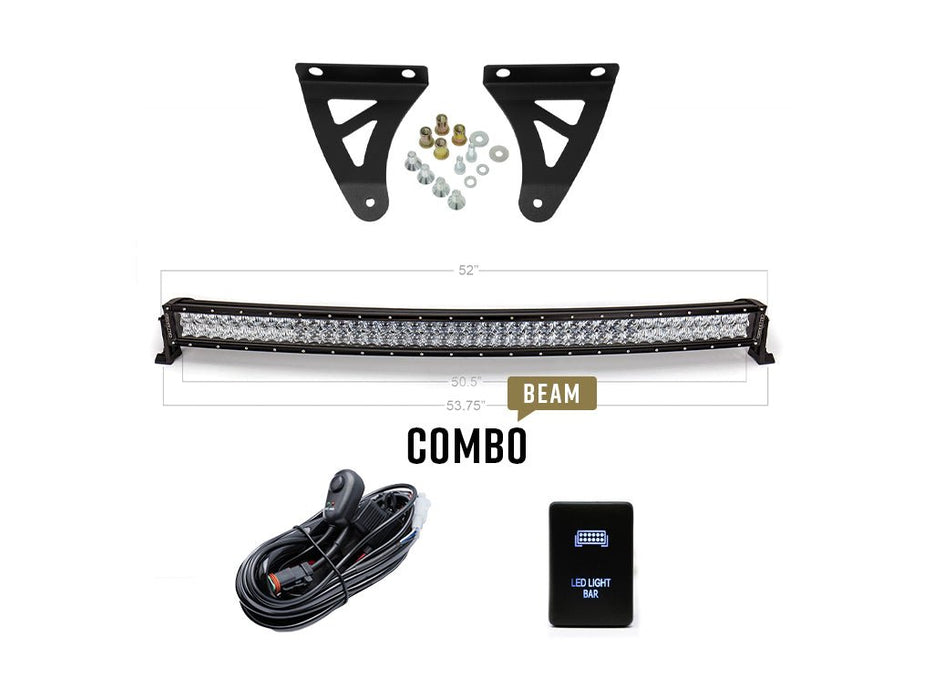 52" Curved LED Light Bar Roof Brackets Kit For 2007-2021 Toyota Tundra - Recon Recovery