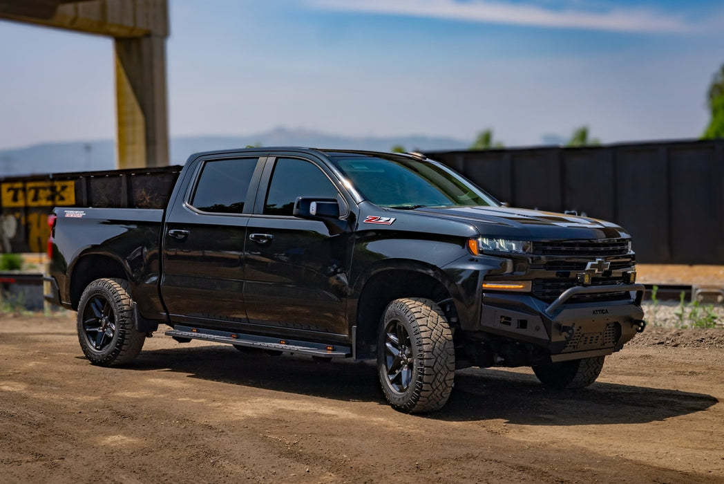 Attica 4x4 Frontier Series Running Boards for 2019 - 2026 GM Silverado & Sierra 1500 Crew Cab - Recon Recovery