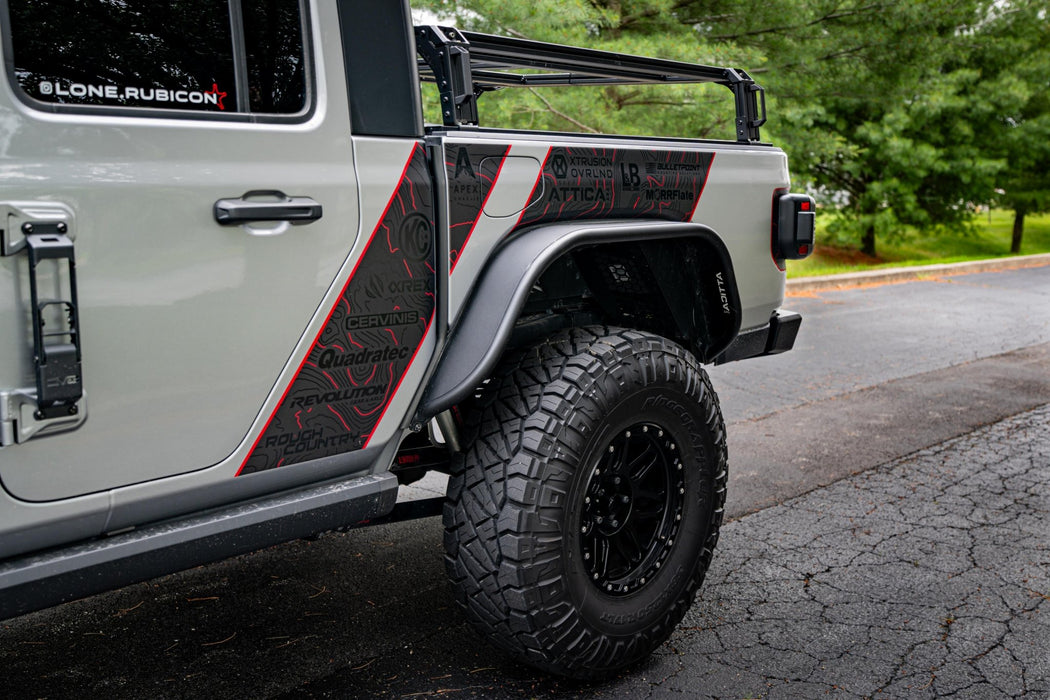 Attica 4x4 Terra Series Rear Fender Flares for 2020 - 2026 Jeep Gladiator JT - Recon Recovery