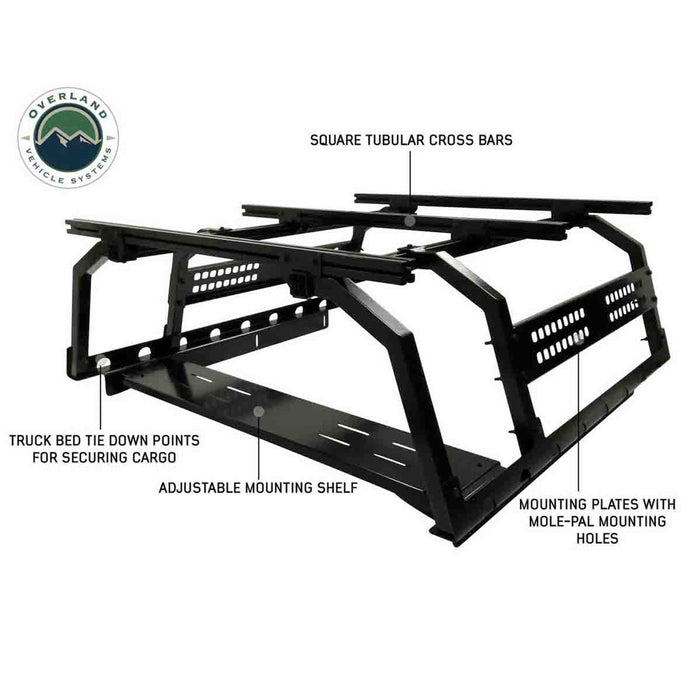 Overland Vehicle Systems Discovery Bed Rack for Full Size Truck - Recon Recovery