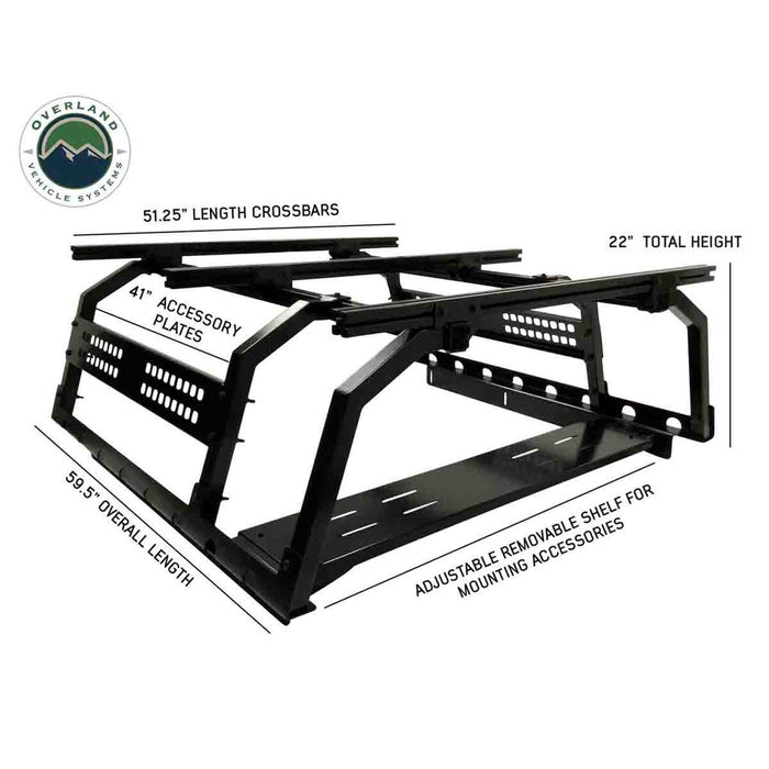 Overland Vehicle Systems Discovery Bed Rack for Full Size Truck - Recon Recovery