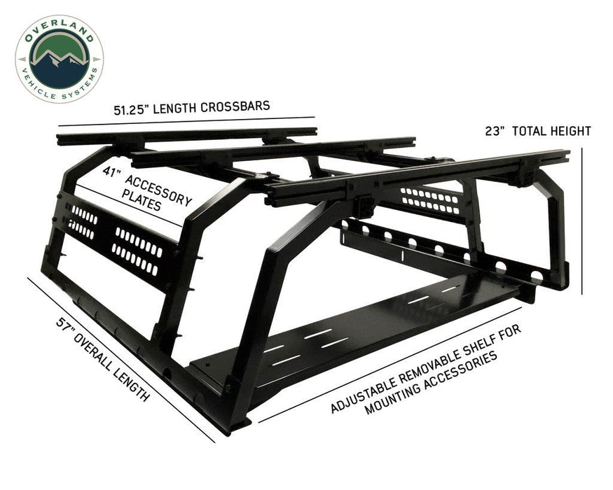 Overland Vehicle Systems Discovery Bed Rack for 1995-2024 Toyota Tacoma - Recon Recovery - Recon Recovery