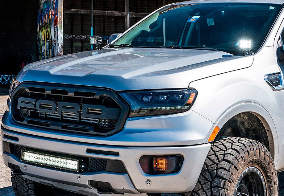 Low Profile Ditch Light Brackets Kit Fits 2019-2022 Ford Ranger - Recon Recovery