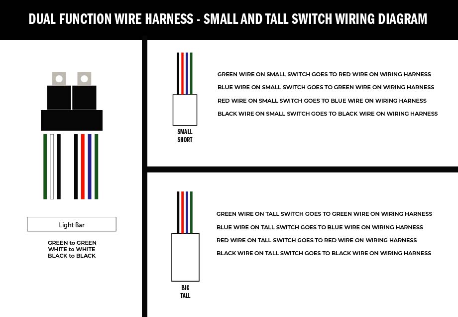 Wiring Harness for Dual Function Light Bar - Recon Recovery