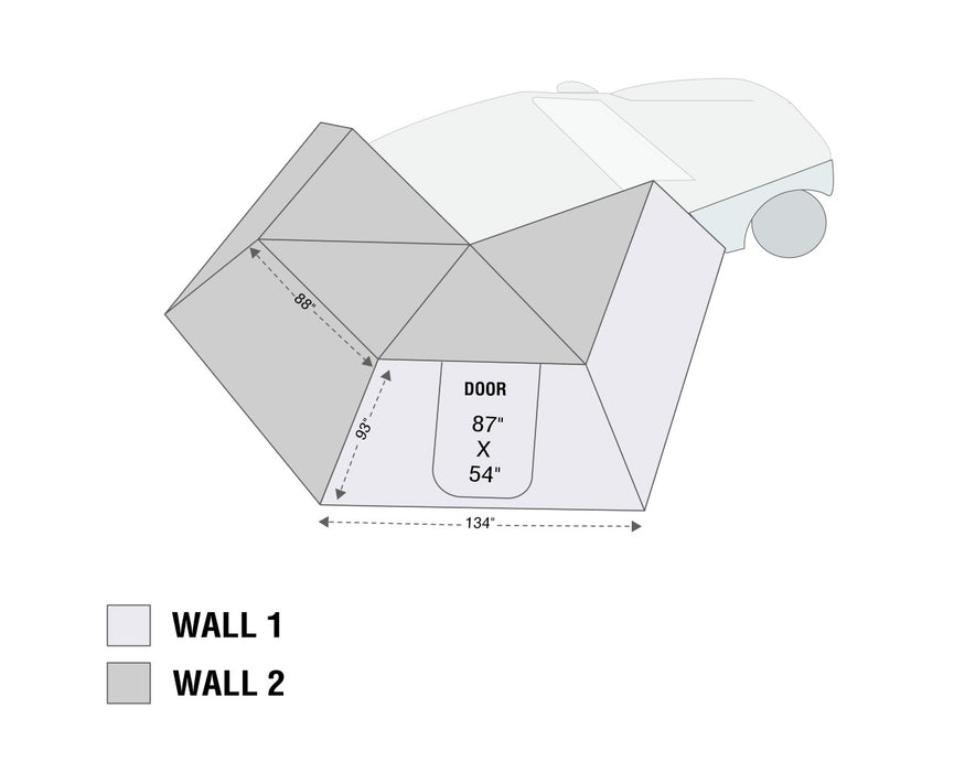 Overland Vehicle Systems 270 LT Awning Walls (1,2,3,4) for Passenger Side - Complete Kit