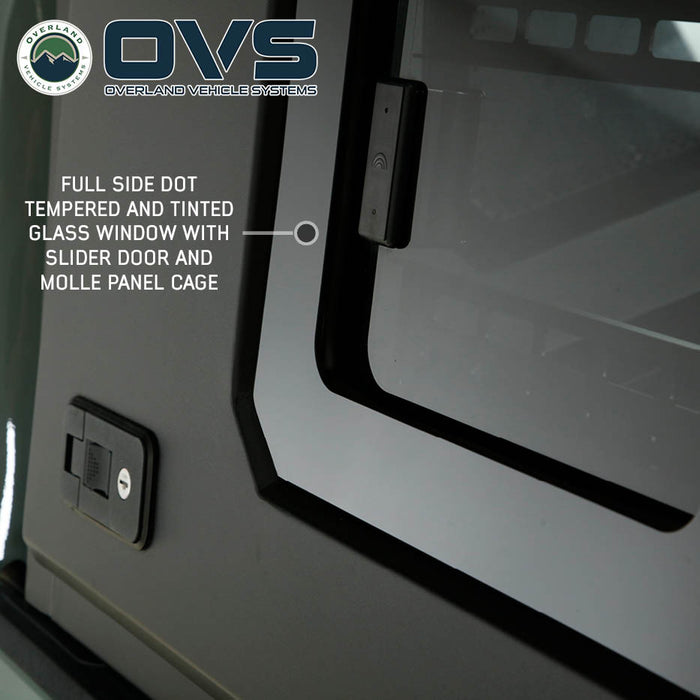 OVS Expedition Pro+ Stainless Steel Truck Cap with Side Windows For 2022-2027 Ford Maverick
