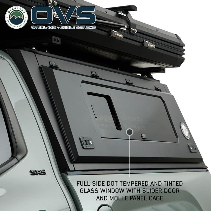 OVS Expedition Pro+ Stainless Steel Truck Cap with Side Windows For 2022-2027 Ford Maverick