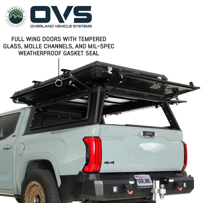 OVS Expedition PRO+ Stainless Steel Truck Cap with Full Windows for 2022 - 2026 Toyota Tundra - Recon Recovery