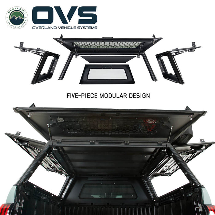 OVS Expedition PRO+ Stainless Steel Truck Cap with Full Windows for 2022 - 2026 Toyota Tundra - Recon Recovery