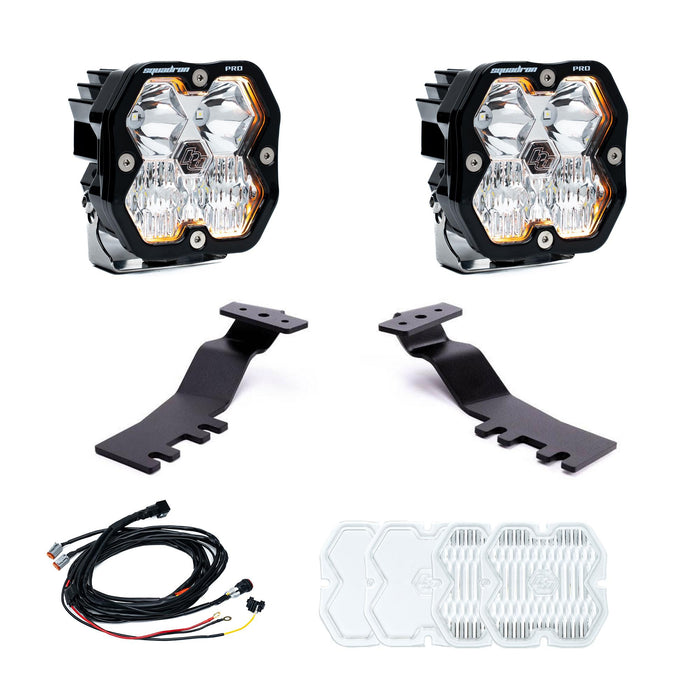 Baja Designs Squadron 2.0 Pro A-Pillar Light Kit - 2024-2026 Toyota Tacoma (Clear, Driving Combo)