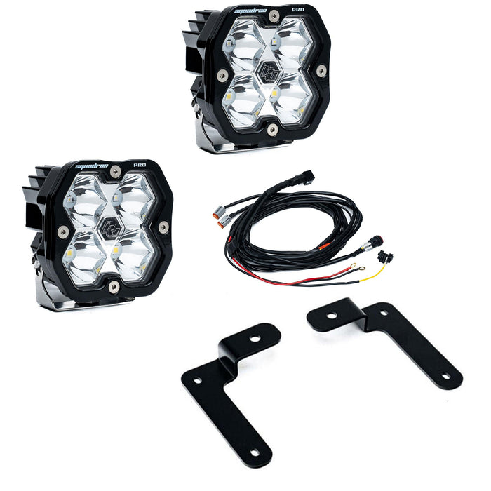 Baja Designs Squadron 2.0 Pro A-Pillar Light Kit - 2018-2026 Jeep Wrangler JL & 2020-2025 Gladiator JT (Clear, Spot)